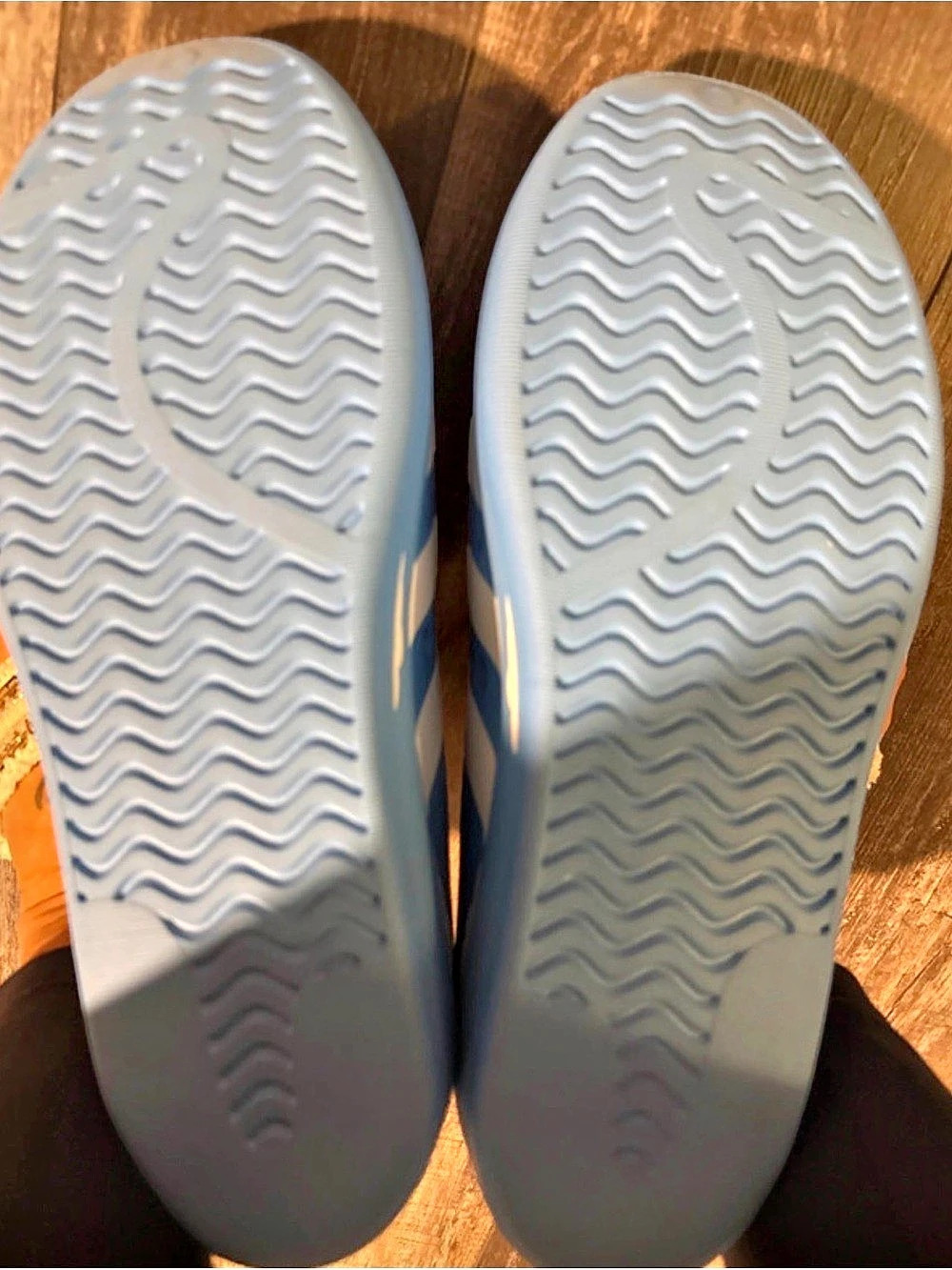 adidas adilette SuperStar 3M Sponsons Blue & Yellow US 13 Like New - Picture 4 of 5